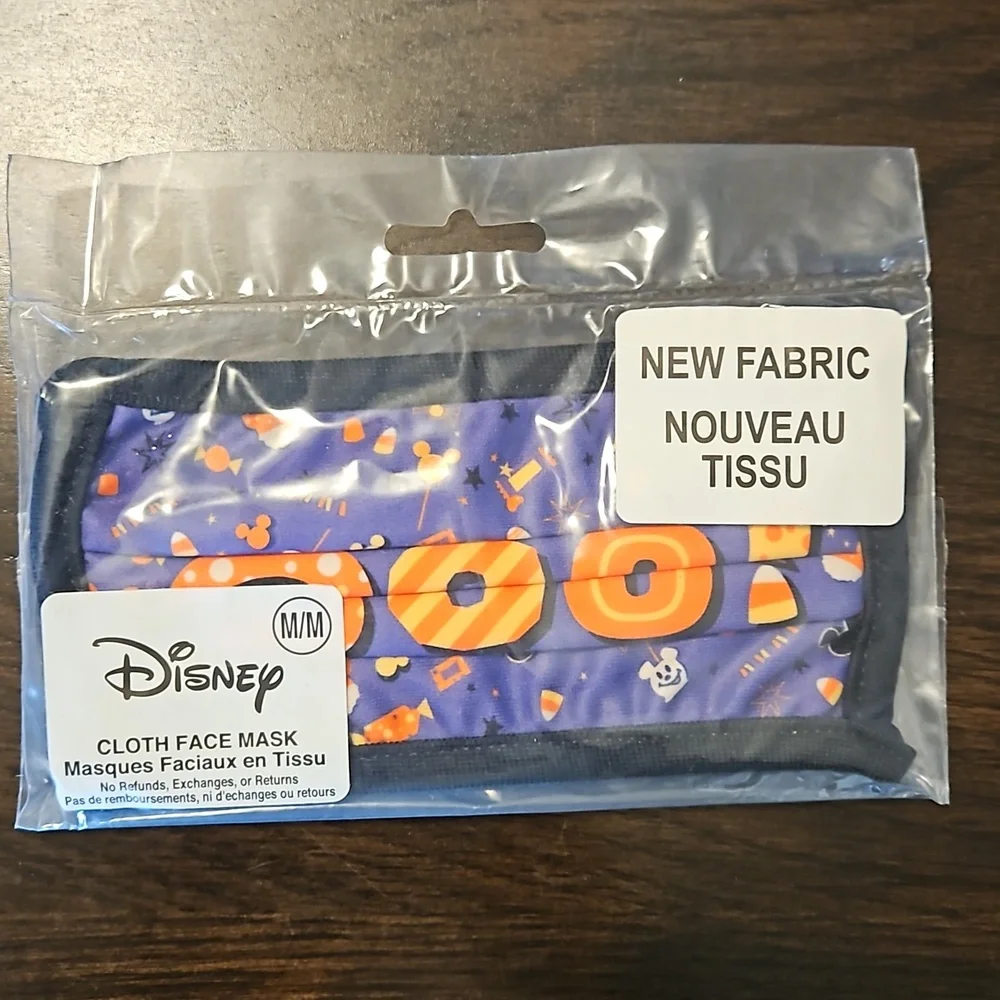 🦋5/$15 Disney Halloween BOO Face Mask Medium